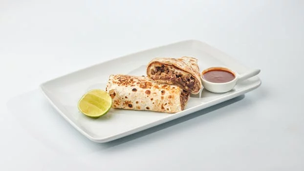 breakfast burrito with green chile and eggs