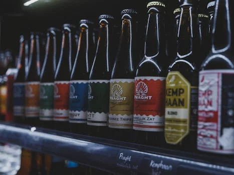 craft beer selection with local brews