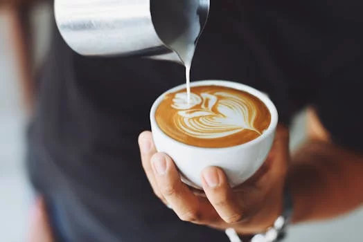 specialty coffee with latte art design
